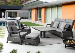 Discount Bizzotto TAVOLO IN ALLUMINIO ANTRACITE JX55 - TRUMAN