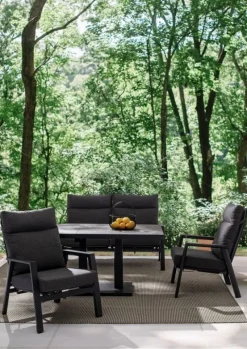 Discount Bizzotto TAVOLO IN ALLUMINIO ANTRACITE JX55 - TRUMAN