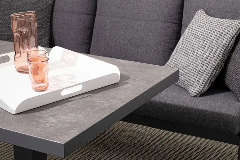 Discount Bizzotto TAVOLO IN ALLUMINIO ANTRACITE JX55 - TRUMAN