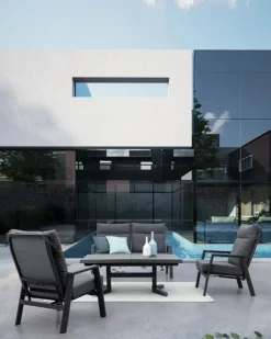 Online Bizzotto TAVOLO IN ALLUMINIO ANTRACITE JX55 - ROBERT