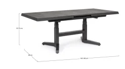 Online Bizzotto TAVOLO IN ALLUMINIO ANTRACITE JX55 - ROBERT