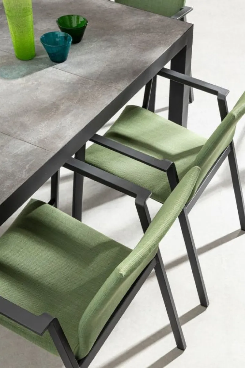 Clearance Bizzotto TAVOLO IN ALLUMINIO ANTRACITE JX55 - MASON