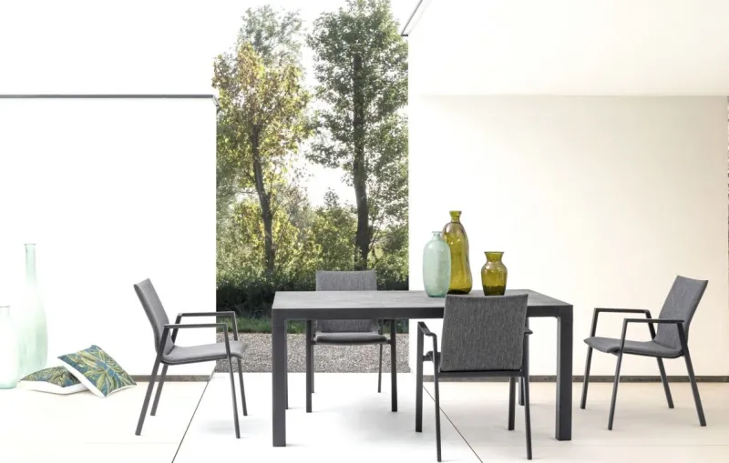 Clearance Bizzotto TAVOLO IN ALLUMINIO ANTRACITE JX55 - MASON