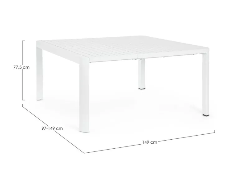 Bizzotto TAVOLO IN ALLUMINIO BIANCO CX21 - KIPLIN
