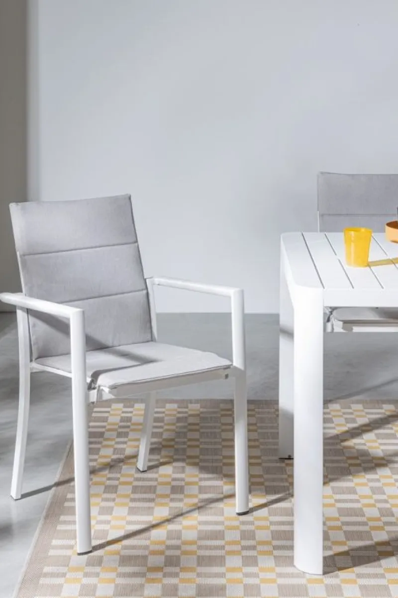 Outlet Bizzotto TAVOLO IN ALLUMINIO BIANCO CX21 - KIPLIN