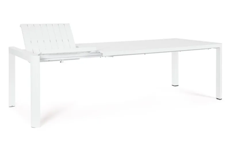 Outlet Bizzotto TAVOLO IN ALLUMINIO BIANCO CX21 - KIPLIN