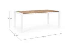 Best Bizzotto TAVOLO IN ALLUMINIO BIANCO GK50 - CAMERON