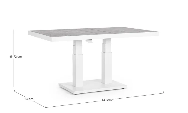 Sale Bizzotto TAVOLO IN ALLUMINIO BIANCO JX11 - TRUMAN