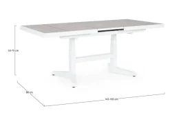 Bizzotto TAVOLO IN ALLUMINIO BIANCO JX11 - ROBERT