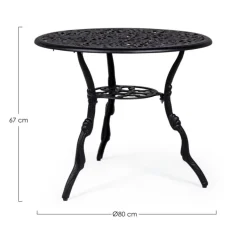 Best Bizzotto TAVOLO IN ALLUMINIO D80 ANTARCITE - VICTORIA