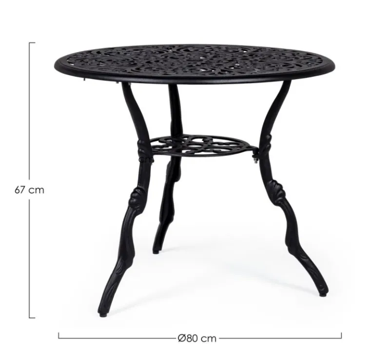 Best Bizzotto TAVOLO IN ALLUMINIO D80 ANTARCITE - VICTORIA