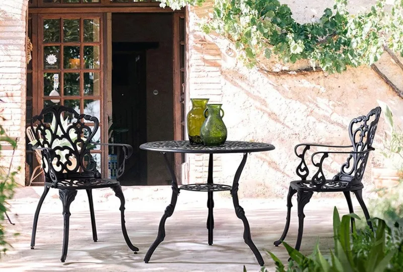 Best Bizzotto TAVOLO IN ALLUMINIO D80 ANTARCITE - VICTORIA