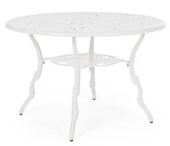 Outlet Bizzotto TAVOLO IN ALLUMINIO D110 BIANCO - VICTORIA