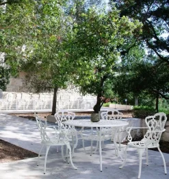 Outlet Bizzotto TAVOLO IN ALLUMINIO D110 BIANCO - VICTORIA