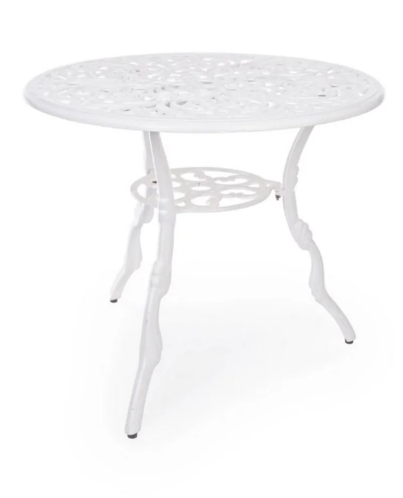 Hot Bizzotto TAVOLO IN ALLUMINIO D80 BIANCO - VICTORIA