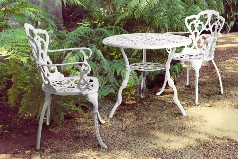 Hot Bizzotto TAVOLO IN ALLUMINIO D80 BIANCO - VICTORIA