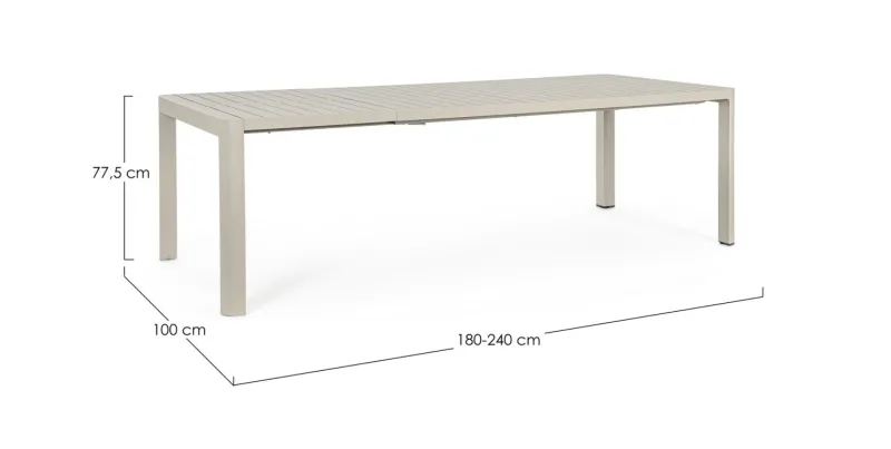 Discount Bizzotto TAVOLO IN ALLUMINIO RASTIN - KIPLIN