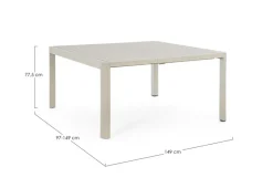 Hot Bizzotto TAVOLO IN ALLUMINIO RASTIN - KIPLIN