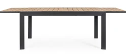 Sale Bizzotto TAVOLO IN ALLUMINIO 160-240X100 ANTRACITE YK13 - BELMAR