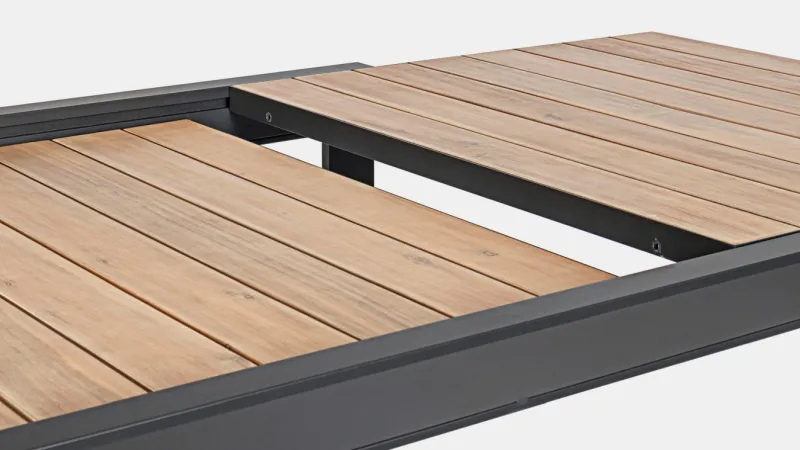 Sale Bizzotto TAVOLO IN ALLUMINIO 160-240X100 ANTRACITE YK13 - BELMAR