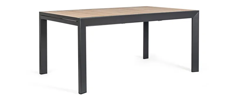 Sale Bizzotto TAVOLO IN ALLUMINIO 160-240X100 ANTRACITE YK13 - BELMAR