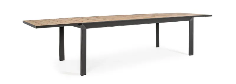 Hot Bizzotto TAVOLO IN ALLUMINIO 220-340X100 ANTRACITE YK13 - BELMAR