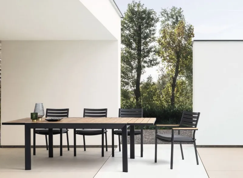 Hot Bizzotto TAVOLO IN ALLUMINIO 220-340X100 ANTRACITE YK13 - BELMAR