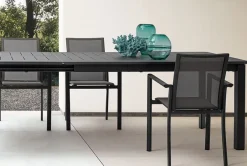 Best Bizzotto TAVOLO IN ALLUMINIO 160/240X100 ANTRACITE CX23 - KONNOR