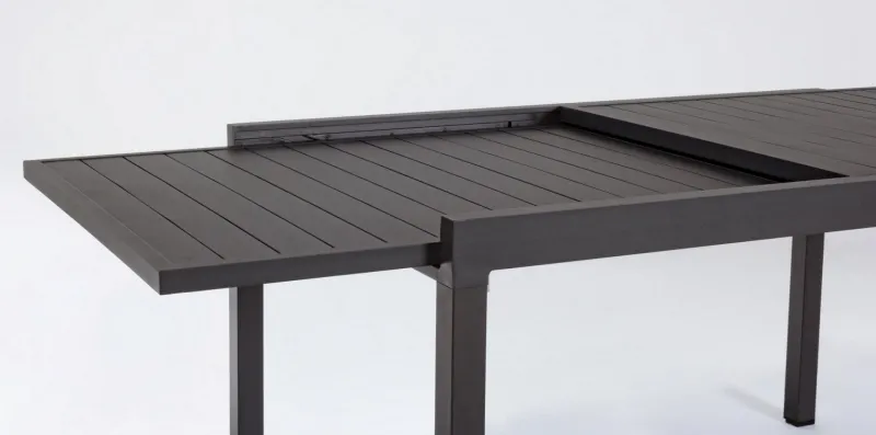 Clearance Bizzotto TAVOLO IN ALLUMINIO 135/270X90 ANTRACITE YK13 - PELAGIUS