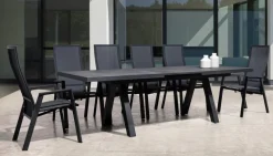 Clearance Bizzotto TAVOLO IN ALLUMINIO 205/265X103 ANTRACITE JX55 - KRION