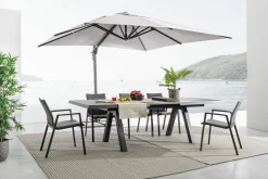 Clearance Bizzotto TAVOLO IN ALLUMINIO 205/265X103 ANTRACITE JX55 - KRION