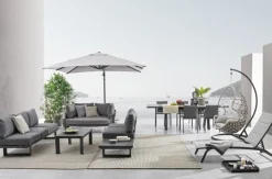 Clearance Bizzotto TAVOLO IN ALLUMINIO 205/265X103 ANTRACITE JX55 - KRION