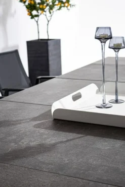 Clearance Bizzotto TAVOLO IN ALLUMINIO 205/265X103 ANTRACITE JX55 - KRION