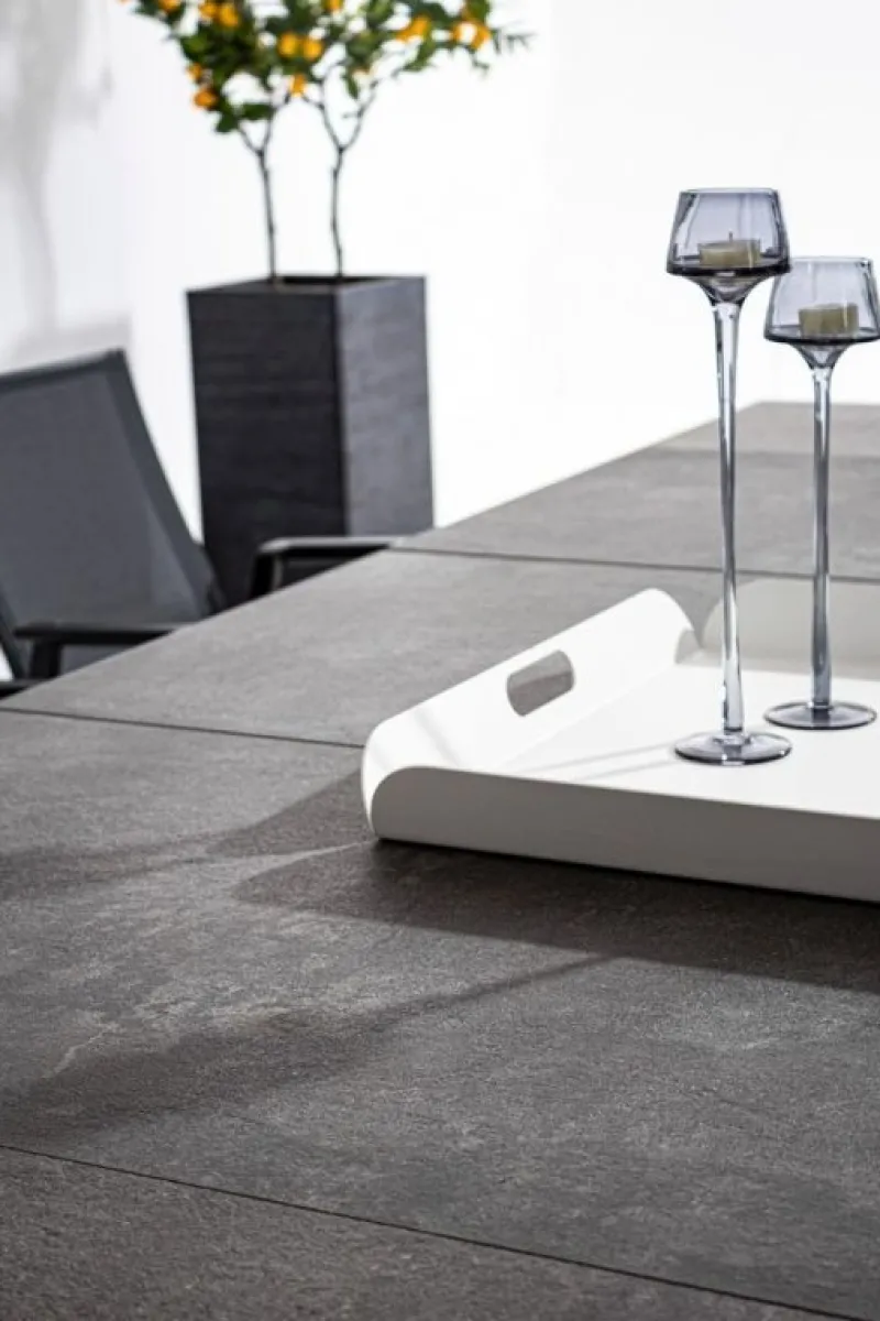 Clearance Bizzotto TAVOLO IN ALLUMINIO 205/265X103 ANTRACITE JX55 - KRION