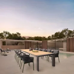 Sale Bizzotto TAVOLO IN ALLUMINIO 253/319/384X110 ANTRACITE GK52 - CAMERON