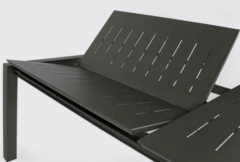 Clearance Bizzotto TAVOLO IN ALLUMINIO 200/300X110 ANTRACITE CX23 - KONNOR