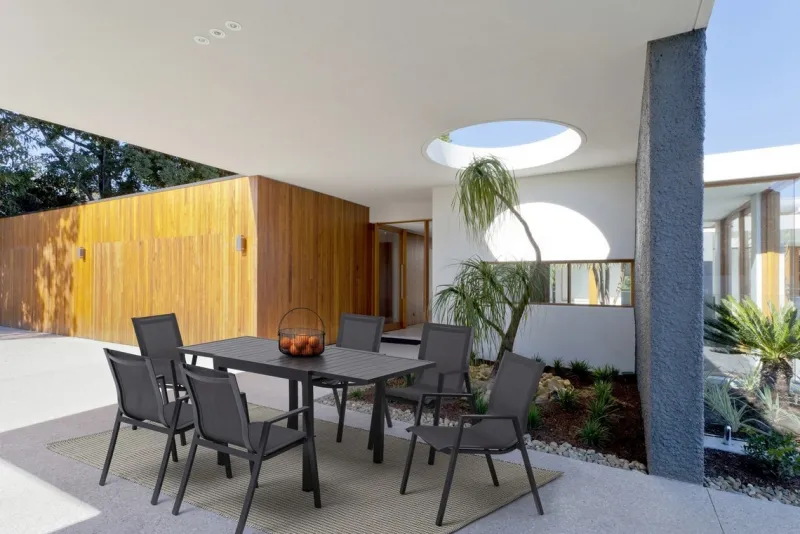 Hot Bizzotto TAVOLO IN ALLUMINIO 83/166X80 ANTRACITE YK13 - PELAGIUS