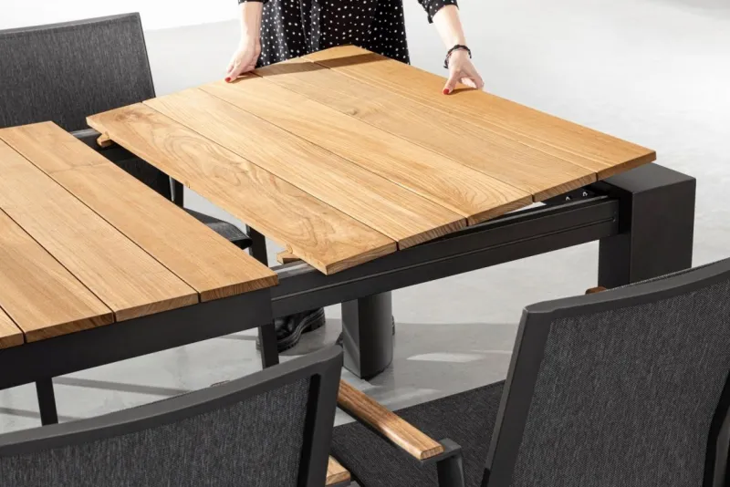 Sale Bizzotto TAVOLO IN ALLUMINIO 228-294X100 ANTRACITE GK52 - CAMERON