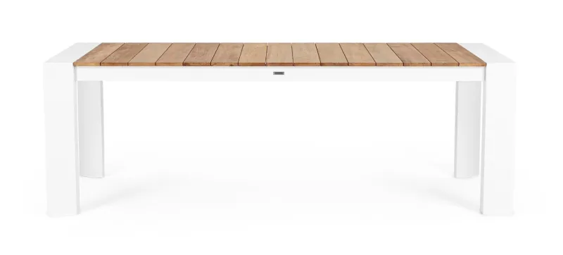 Sale Bizzotto TAVOLO IN ALLUMINIO 228-294X100 BIANCO GK50 - CAMERON