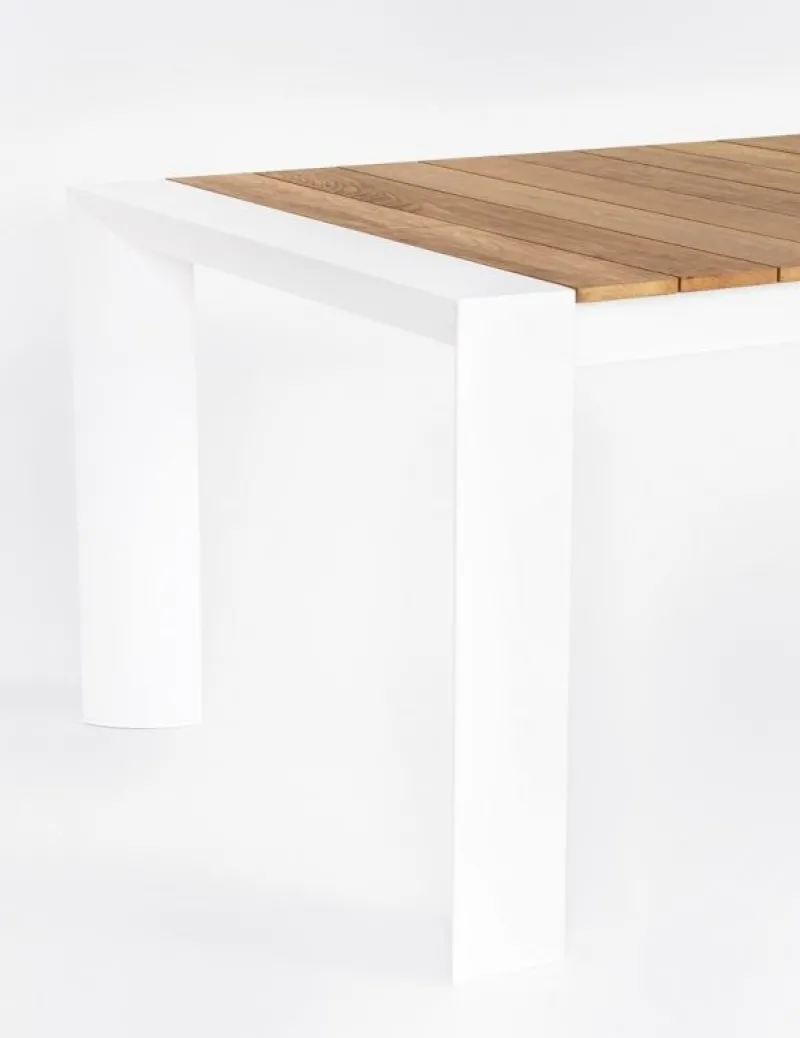 Sale Bizzotto TAVOLO IN ALLUMINIO 228-294X100 BIANCO GK50 - CAMERON