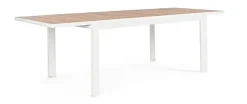 Discount Bizzotto TAVOLO IN ALLUMINIO 160-240X100 BIANCO YK11 - BELMAR