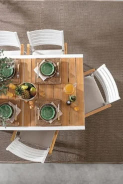 Discount Bizzotto TAVOLO IN ALLUMINIO 160-240X100 BIANCO YK11 - BELMAR