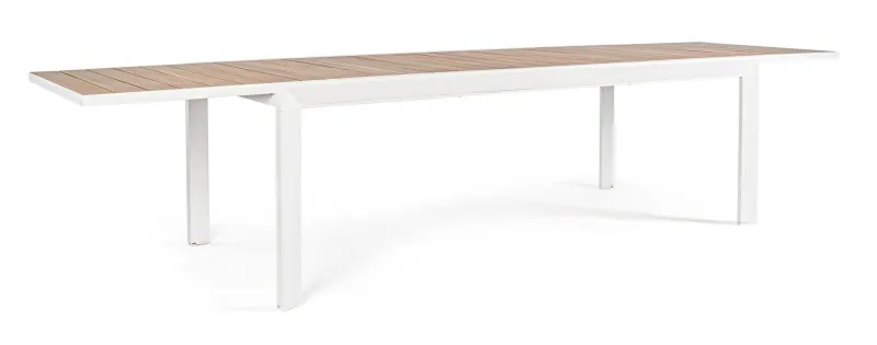 Best Bizzotto TAVOLO IN ALLUMINIO 220-340X100 BIANCO YK11 - BELMAR