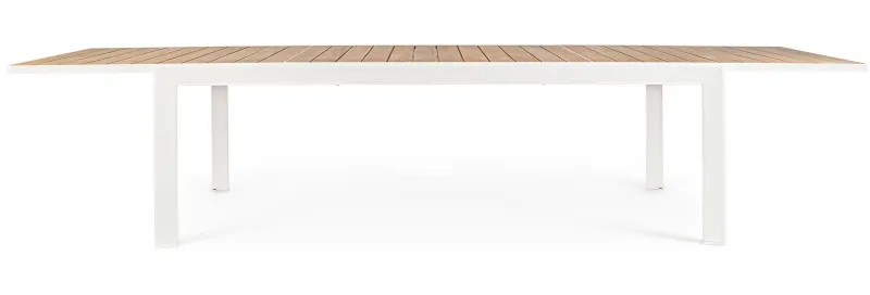Best Bizzotto TAVOLO IN ALLUMINIO 220-340X100 BIANCO YK11 - BELMAR