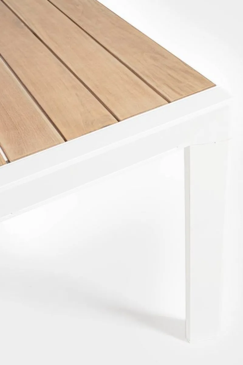 Best Bizzotto TAVOLO IN ALLUMINIO 220-340X100 BIANCO YK11 - BELMAR