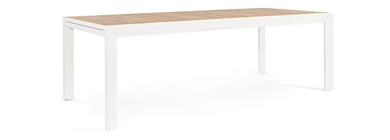 Best Bizzotto TAVOLO IN ALLUMINIO 220-340X100 BIANCO YK11 - BELMAR