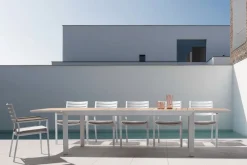 Best Bizzotto TAVOLO IN ALLUMINIO 220-340X100 BIANCO YK11 - BELMAR