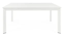 New Bizzotto TAVOLO IN ALLUMINIO 110/160X160 BIANCO CX21 - KONNOR