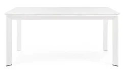 New Bizzotto TAVOLO IN ALLUMINIO 110/160X160 BIANCO CX21 - KONNOR