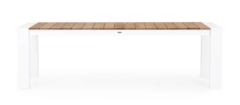 Outlet Bizzotto TAVOLO IN ALLUMINIO 253/319/384X110 BIANCO GK50 - CAMERON